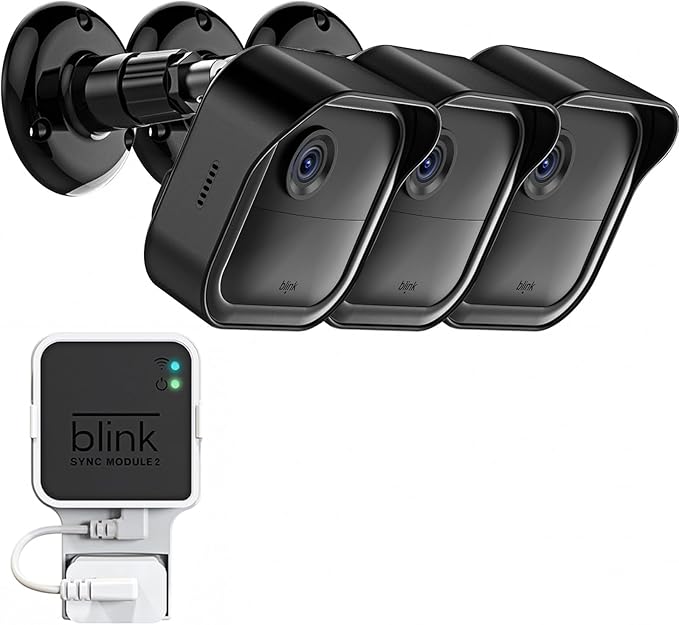 All-New Blink Outdoor Camera Surveillance Mount, 3 Pack Weatherproof Protective Housing and 360 Degree Adjustable Mount for Blink Outdoor 4/Outdoor 2K+/3rd Gen Cam, Black (Camera is Not Included)