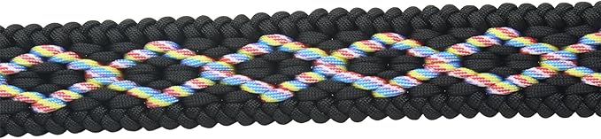 Ten Point Gear® 550 Paracord Guitar Strap - Full Grain Leather Ends for Music Playing Comfort, Stability, and Durability.