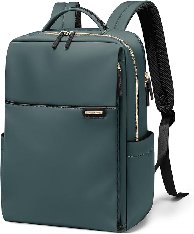 Laptop Backpack for Women, Work Business Traval Computer Backpacks with Laptop Compartment Waterproof Casual Daypack for Travel College,16Inch,DarkGreen