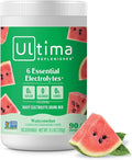 Ultima Replenisher Daily Electrolyte Powder Drink Mix – Sugar Free – Watermelon, 90 Servings – Hydration Powder with 6 Key Electrolytes and Trace Minerals – Keto Friendly, Vegan, Non-GMO