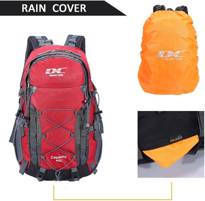 Diamond Candy Waterproof Hiking Backpack for Men and Women, Lightweight Day Pack for Travel Camping | Waterproof, Lightweight, for Travel Camping