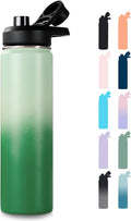 Fijinhom 24 oz Insulated Water Bottle with Handle, 304 Stainless Steel Water Bottles with Wide Mouth, Double Wall Vacuum Sports Water Bottle, BPA Free, Keep Cold and Hot, Jungle Fade