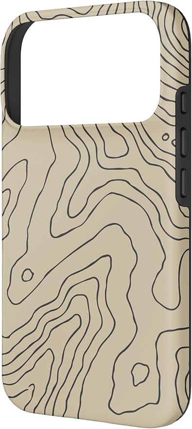 Coyote Country Guide Lines Topographical Contour Map Case for iPhone 17 Pro