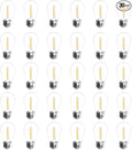 Jslinter 30-Pack LED String Light Bulbs Replacement, 1W E26 Vintage Bulbs, 2200K Warm White, Indoor/Outdoor String Lights for Wedding, Party, Xmas Decor