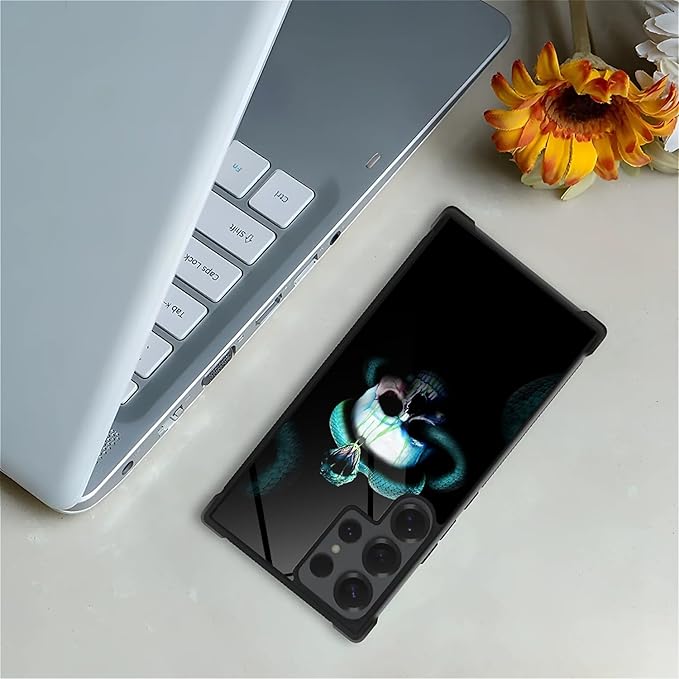 for Samsung Galaxy S25 Ultra Case,Graphic Design for Girl Boy Soft Silicone Hard Acrylic Shock Protection Designed for Samsung Galaxy S25 Ultra Skeleton Winding Snake Pattern