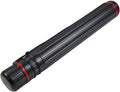 DEWEL Post Tube Expands from 30”to 51”, Waterproof Blueprint Holder Telescoping Art Tube, Large Plastic Black Fishing Rods Case Storage Tube, Light Resistant Drawing Tube with Strap (XL Size)