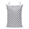 Bumkins Waterproof Hanging Wet Bag Large for Baby, Laundry, Dirty Clothes, Travel, Swim Suit, Cloth Diapers, Pool, Towels, Daycare, Beach, Zip Reusable Bag, Wetdry Vacation Packing, XL Gray Check
