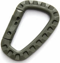 Tactical Gear Carabiner Keychain Clip Plastic D-Rings Large Key Chain Heavy Duty Snap Hook for Backpack, Belt, Keyrings, Bags, Bottle, Tent, Camping