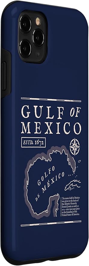 Gulf of Mexico 1672 Historic Map Case for iPhone 11 Pro Max
