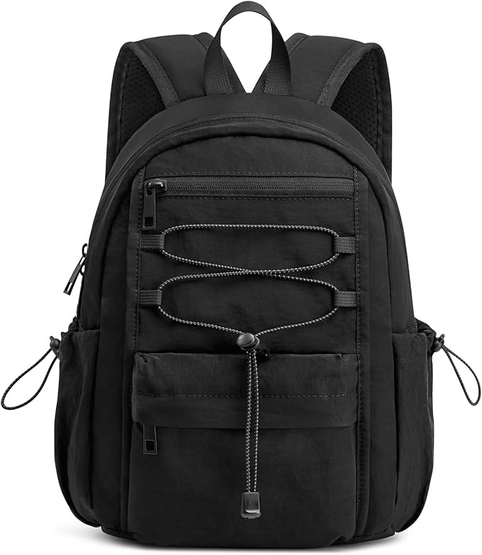 G4Free 10L Small Backpack for Women Men Lightweight Mini Travel Backpacks Hiking Casual Daypack, Black