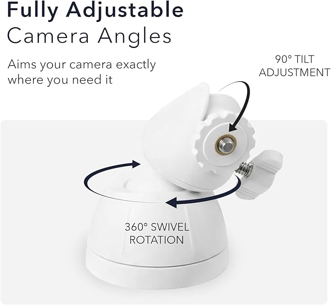 Wasserstein Universal Security Camera Mount Compatible with Blink Outdoor/XT/XT2, Ring Outdoor Cam Plus/Stick Up Cam, Arlo Essential Spotlight/Pro 3/4/Ultra/Ultra 2, eufyCam 2/Pro (2-Pack)