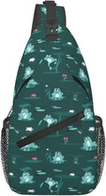 Funny Frogs In The Swamp Sling Bag For Women Men Fashion Backpack Crossbody Shoulder Bag Sling Backpack Chest Bag Travel Hiking Casual Sport Daypack