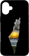 Palestinian Map Al Aqsa Jerusalem in Palestine Case for iPhone 16 Plus