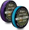 Micro Paracord, 1.18mm x 100ft Thin Mini Utility Braided Small Paracord for Crafting, DIY Project, Camping and More