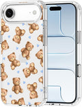 MOSNOVO for iPhone Air Case, Shockproof Military-Grade Protection 6.6ft Drop Tested, Camera Control, Clear Phone Case for iPhone 17 Air, Teddy Mood Design