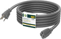 EP 25 Ft Outdoor Extension Cord - 16/3 SJTW Gray Electrical Cable with 3 Prong Grounded Plug