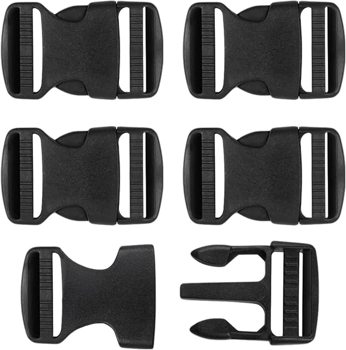 4 Pack 1.5 Inch Buckle Quick Side Release, Heavy Duty Plastic Side Release Buckles for Backpacks, Pet Collars, Paracord Crafts, Luggage & Outdoor Gear