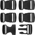 4 Pack 1.5 Inch Buckle Quick Side Release, Heavy Duty Plastic Side Release Buckles for Backpacks, Pet Collars, Paracord Crafts, Luggage & Outdoor Gear