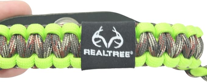 Realtree® Paracord Archery Bow Wrist Sling - 100% Full Grain Leather 550 Paracord