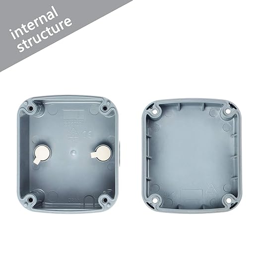 NineLeaf 10PK Project Box ABS Plastic Electrical Boxes,3 1/4" x 2 3/4" x 2 1/4" (86x74x62mm),IP66 Waterproof DIY Opening Hole Electronic Junction Box Power Enclosure,Use for Outdoor,Grey