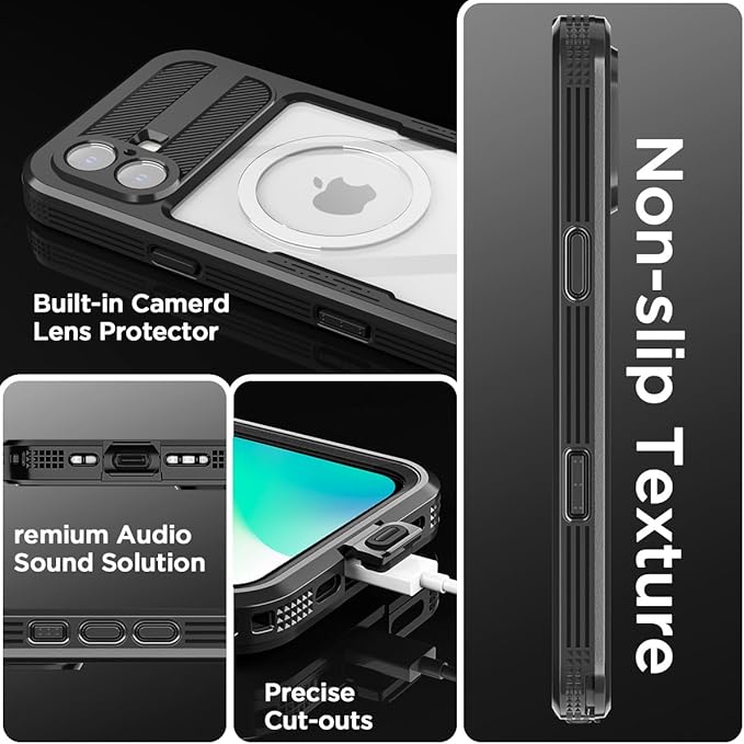 AICase Waterproof Case for iPhone 16(6.1") with MagSafe Support Snowproof,Dustproof/Shockproof,IP68 Certified 360 Full Body Protection Fully Sealed Underwater Cover for iPhone 16 2024_1