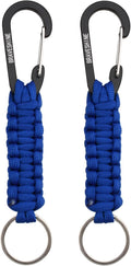 BRAVESHINE Paracord Keychain Carabiner Clip, D Ring Lanyard Hanger Stroller Hook for Water Bottle, Key, Backpacks, Men, Women