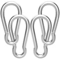 Carabiner, Heavy Duty Galvanized Steel Spring Snap Hook Carabiner Clips with 770LBS Holding Capacity, Ideal for Outdoor, Hammock, Swing and Travel (M10 4Inch, 4PCS)