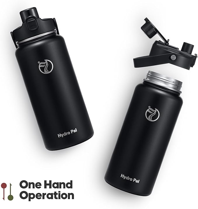 64oz Half Gallon Insulated Water Bottle with 2-in-1 Lid (Chug & Straw), Double Walled Vacuum Stainless Steel Water Bottles, Wide Mouth Leakproof Insulated Jug with Straw