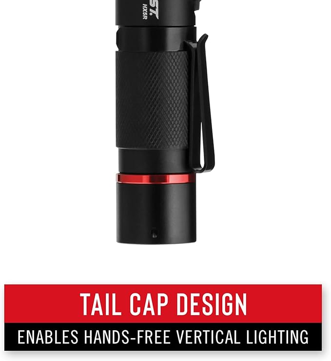 Coast HX5 410 Lumen LED Flashlight, Pure Beam Focusing, Slide Focus, Pocket Clip, Weatherproof, Pocket Sized, Black