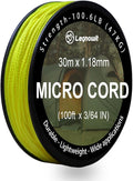 Micro Paracord, 1.18mm x 100ft Thin Mini Utility Braided Small Paracord for Crafting, DIY Project, Camping and More