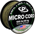 Paracord Planet Micro Paracord – Thin Braided Cord for Crafting, Fishing, and DIY Projects in 125 ft Spools – Moss