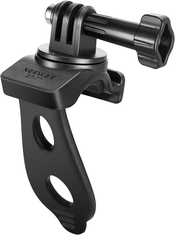 NEEWER Flexible Mount Wrap Band Compatible with GoPro DJI Insta360 Action Cameras, Motorcycle Bike Handlebar Roll Bar Tube Clip Holder Bracket Accessories for Photography Video Recording, GP-77 Black