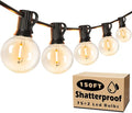 Brightever Outdoor String Light 150FT, Waterproof Dimmable Patio Lights with 75 G40 Globes, Shatterproof Connectable Outside Hanging Light for Backyard Porch