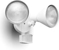 LUTEC 180-Degree 2-Head Motion-Activated Flood Light 300 Watt Halogen Motion Activated Integrated Dual-Head Floodlight Outdoor, Waterproof Exterior Security Wall Light for Patio, Garden, Yard, White