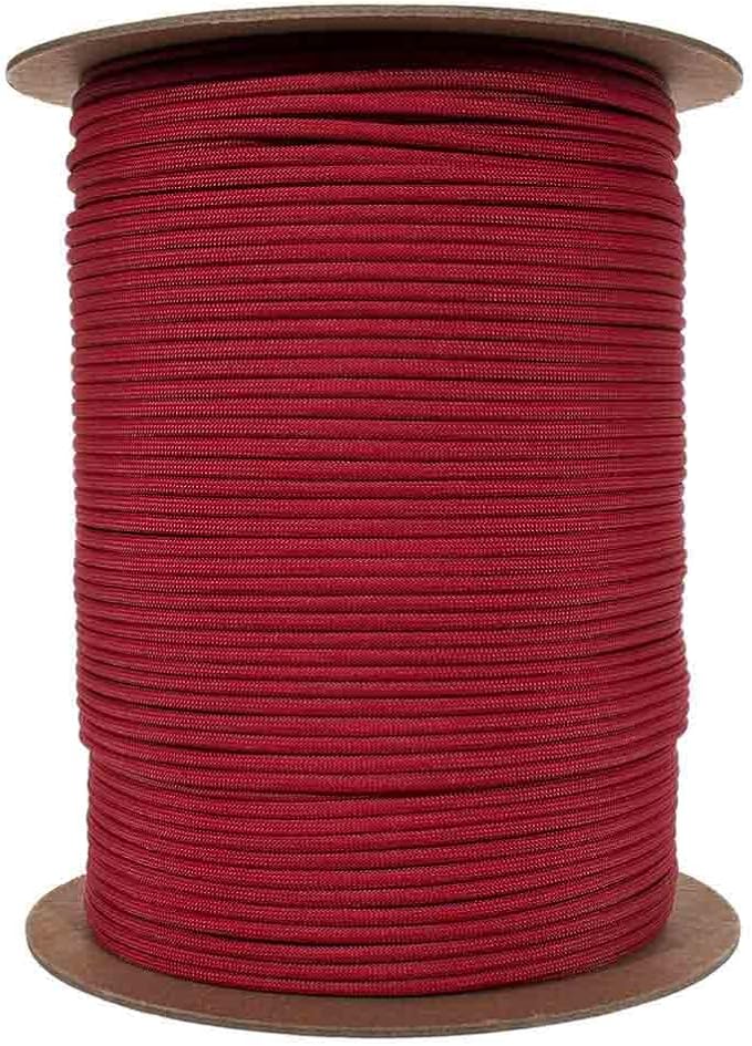 Paracord Planet Solid Color 550lb Paracord – 7 Strand Type III Nylon Cord for Indoor and Outdoor Tasks – Fuchsia (50 ft)