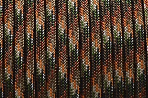 BORED? PARACORD! 550 lb Paracord – Ideal for Crafting, DIY Projects, Camping, Military & Active Outdoors – 300+ Colors – Tactical Parachute Cord Type III – Strong - Hidden Camo 100 Feet