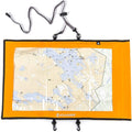 AquaQuest Trail Map Case - 100% Waterproof Document Dry Bag Holder with Clear Window & Lanyard - Black, Yellow, Orange, Blue or Green
