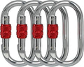 Heavy Duty Locking Climbing Carabiner Clip CE Rated 25 kN 5600 LB Rugged Terrain Approved Industrial Strength Twist Lock Carabiners Clips for Rigging, Ropes, Hammocks, Camping