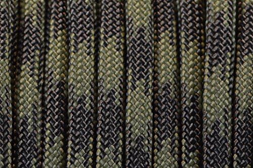 BORED? PARACORD! 550 lb Paracord – Ideal for Crafting, DIY Projects, Camping, Military & Active Outdoors – 300+ Colors – Tactical Parachute Cord Type III – Strong - Olive Drab and Moss 50 Feet