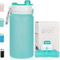 PLTCAT Collapsible Foldable BPA Free Reusable Lightweight Leak-Proof Travel Silicone Water Bottle for Travel, Gym, Hiking, Office, Camping