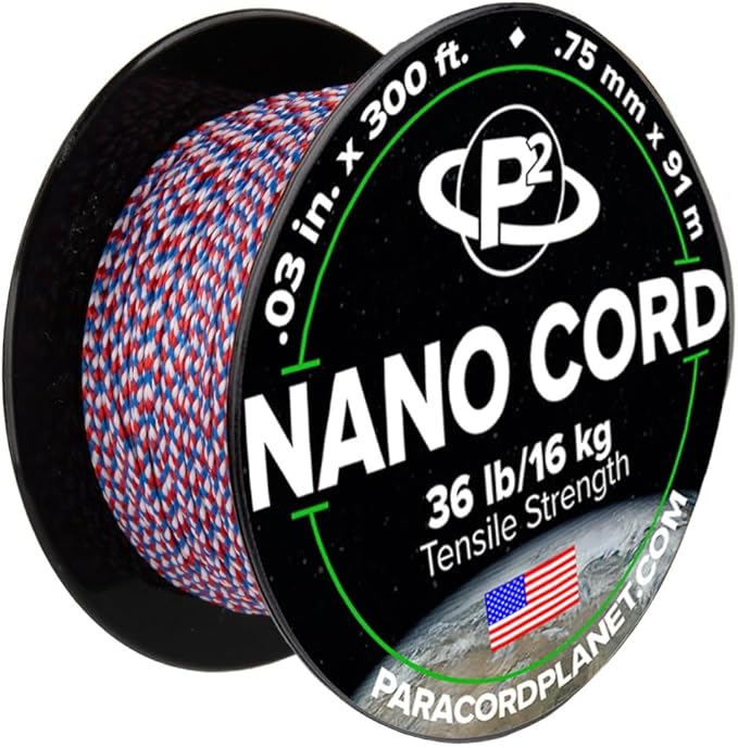 Paracord Planet Nano Cord –Lightweight Nylon Nano Paracord – Great for Arts & Crafts, Home Décor, Camping and More!