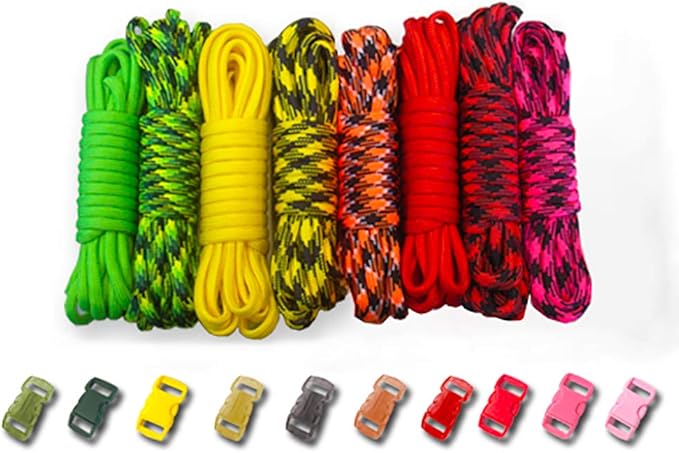 Paracord Planet 550lb Type III Paracord Combo Crafting Kits with Buckles