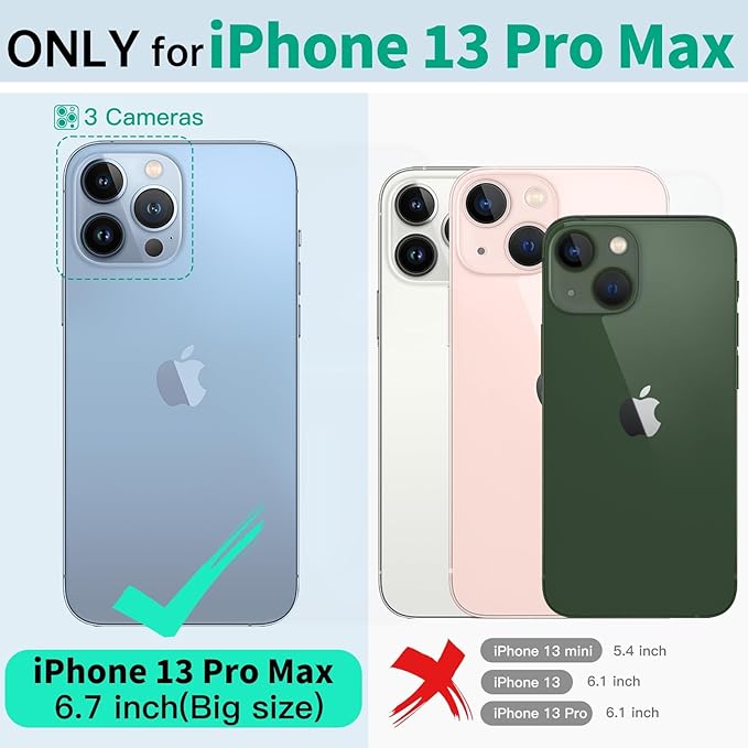 Beeasy for iPhone 13 Pro Max Waterproof Case with Magsafe, IP68 Underwater Military Grade, Phone Case with Shockproof, Dustproof, Rugged 360 Full Body Protection Cover with Built-in Screen Protector