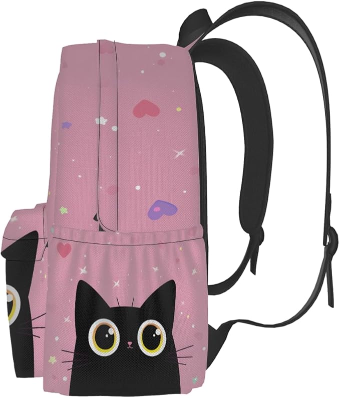 cfpolar 17 Inch Backpack Cute Cartoon Cats Laptop Bag Shoulder Bag School Bookbag Casual Daypack For Boys Girls,A-13