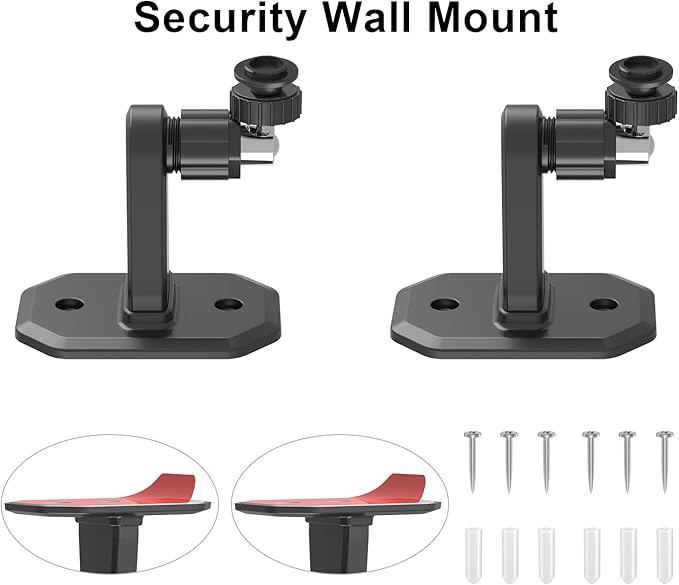 2Pack Adhesive Wall Mount Adjustable Security Wall Mount Bracket for Blink Outdoor 4 (4th Gen) / (3rd Gen), Blink XT / XT2, Blink Mini, Perfect View Angle for Your Blink Surveillance Camera