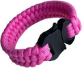 Parachute Cord Bracelets Trilobite Weaved Paracord Bracelet with Side Release Buckle 8.7 inch Black Bracelet for Men Women 1 Set