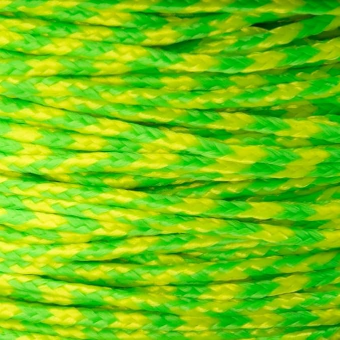 Paracord Planet Micro Paracord – Thin Braided Cord for Crafting, Fishing, and DIY Projects in 125 ft Spools – Dayglow