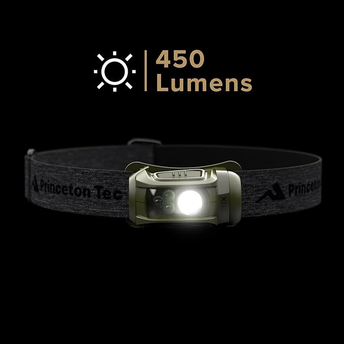 Princeton Tec Remix LED Headlamp (Green/Dark Green, 450 Lumens White and Red)
