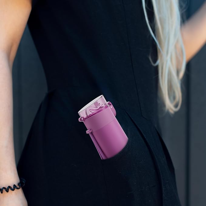 5oz Small Water Bottles with Straw, Mini Water Bottle with One-Hand Open Design, Leak-Proof Locking Lid for Hot&Cold Drinks, Small Travel Water Bottle - 100% Leakproof for School, Travel...(Lavender)