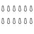 Black Carabiner, Heavy Duty Galvanized Steel Spring Snap Hook Carabiner Clips with 220LBS Holding Capacity, Ideal for Outdoor, Hammock, Swing and Travel (12PCS M5 2Inch)